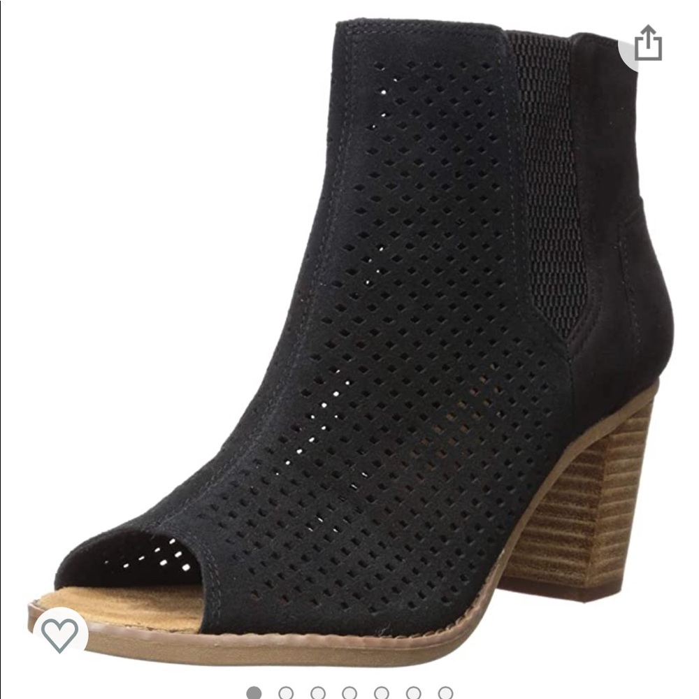 Toms Majorca peep toe boot size 8